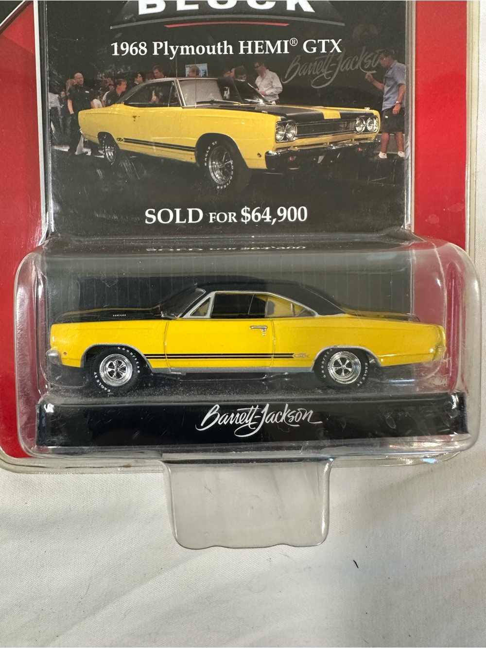 Greenlight Entertainment Auction Block 1968 Plymouth HEMI GTX Barrett-Jackson - Picture 3 of 5